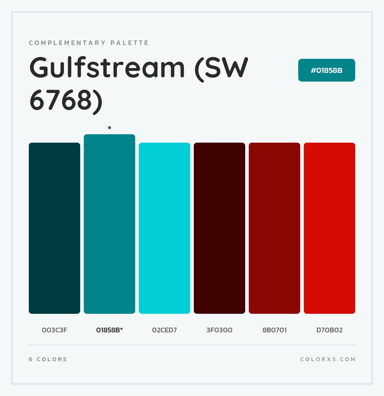 Gulfstream (SW 6768) - Complementary Color Palette