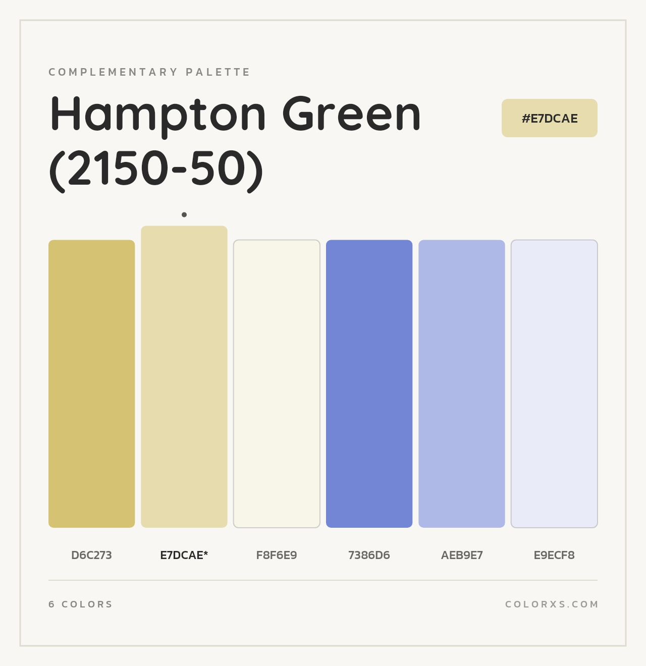 Hampton Green (2150-50) - Complementary Color Palette