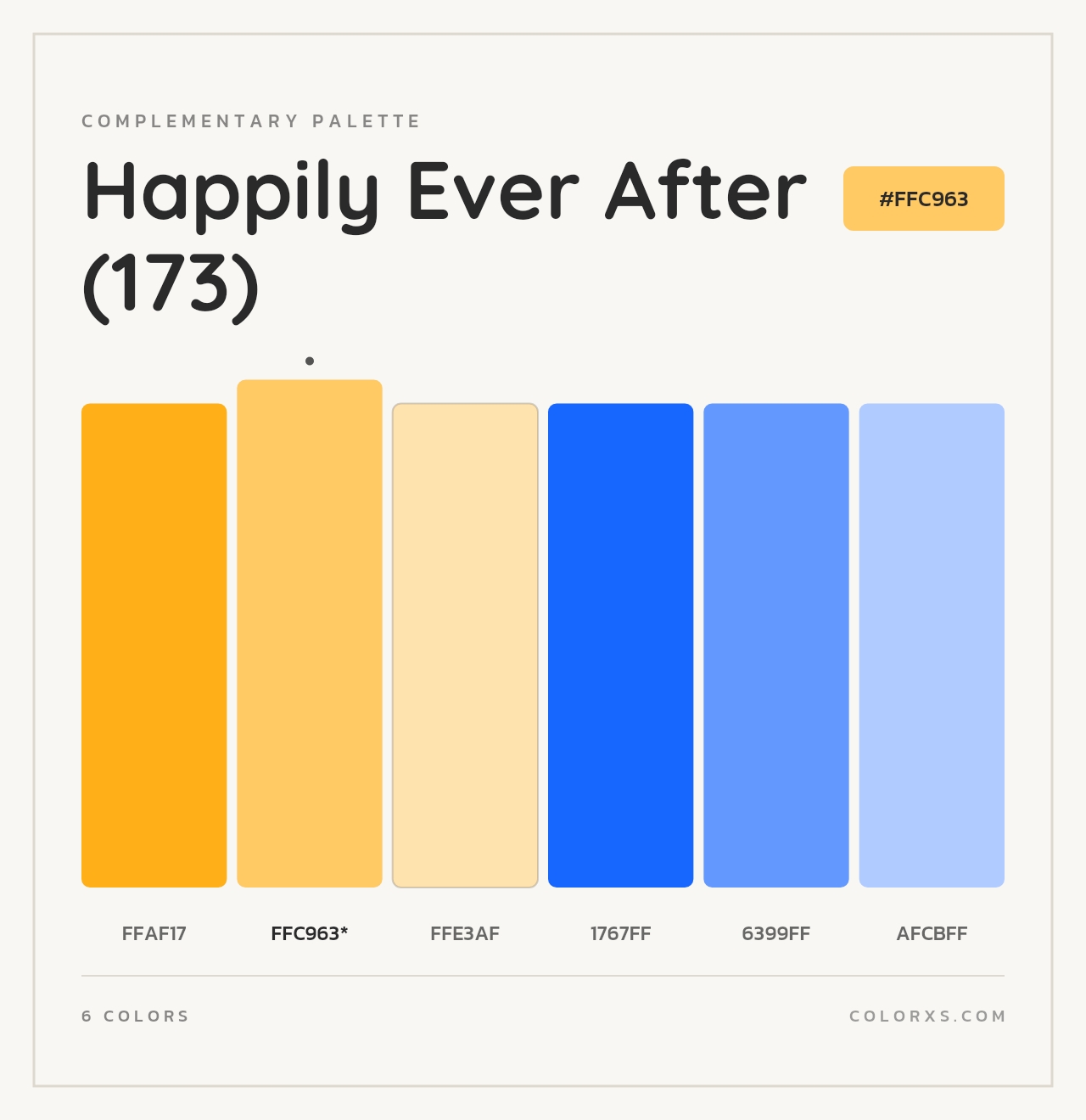 Happily Ever After (173) - Complementary Color Palette