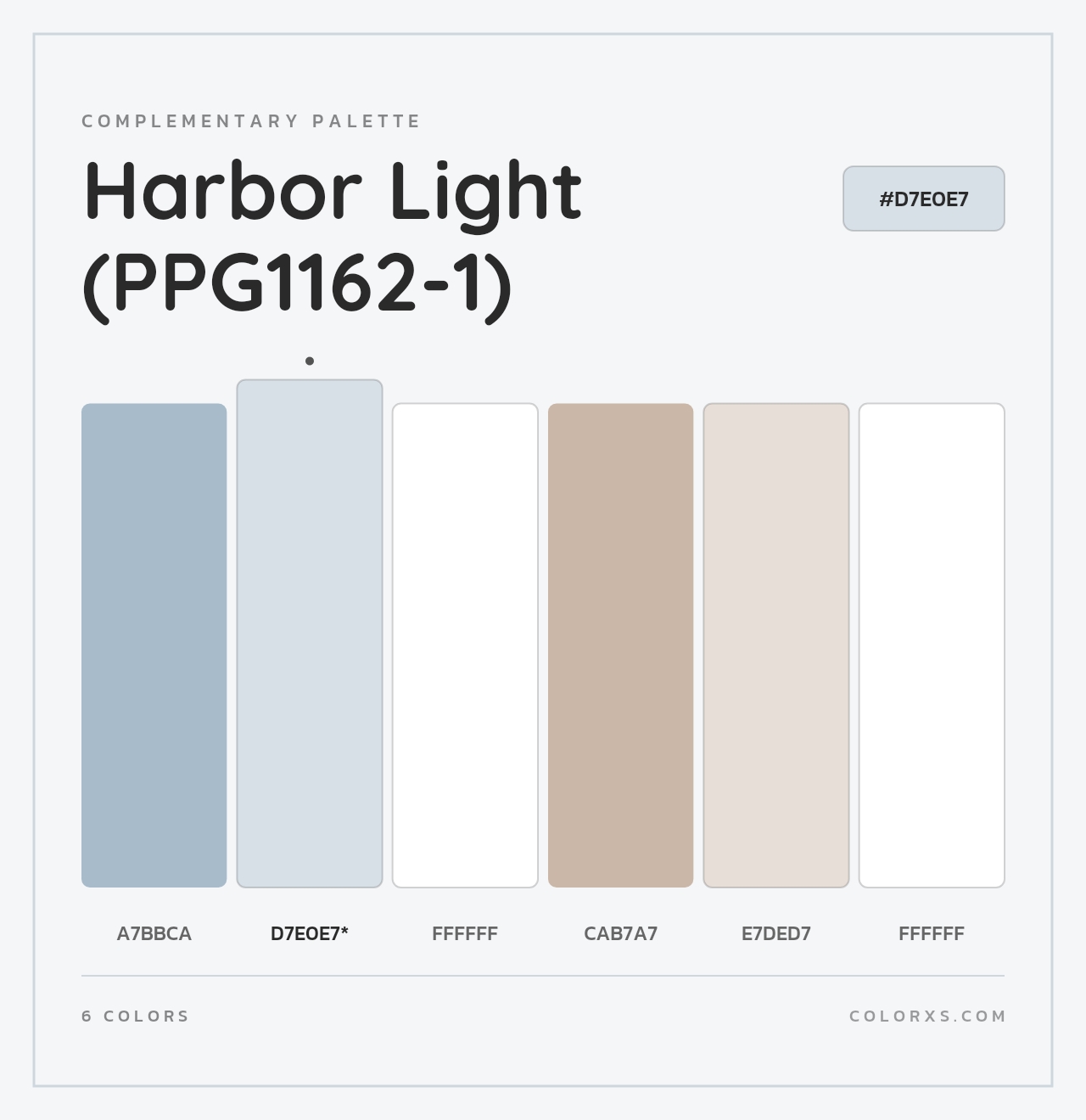 Harbor Light (PPG1162-1) - Complementary Color Palette