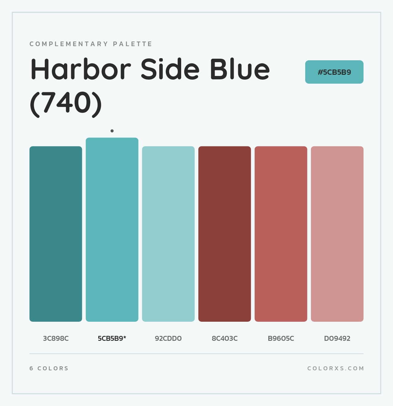 Harbor Side Blue (740) - Complementary Color Palette