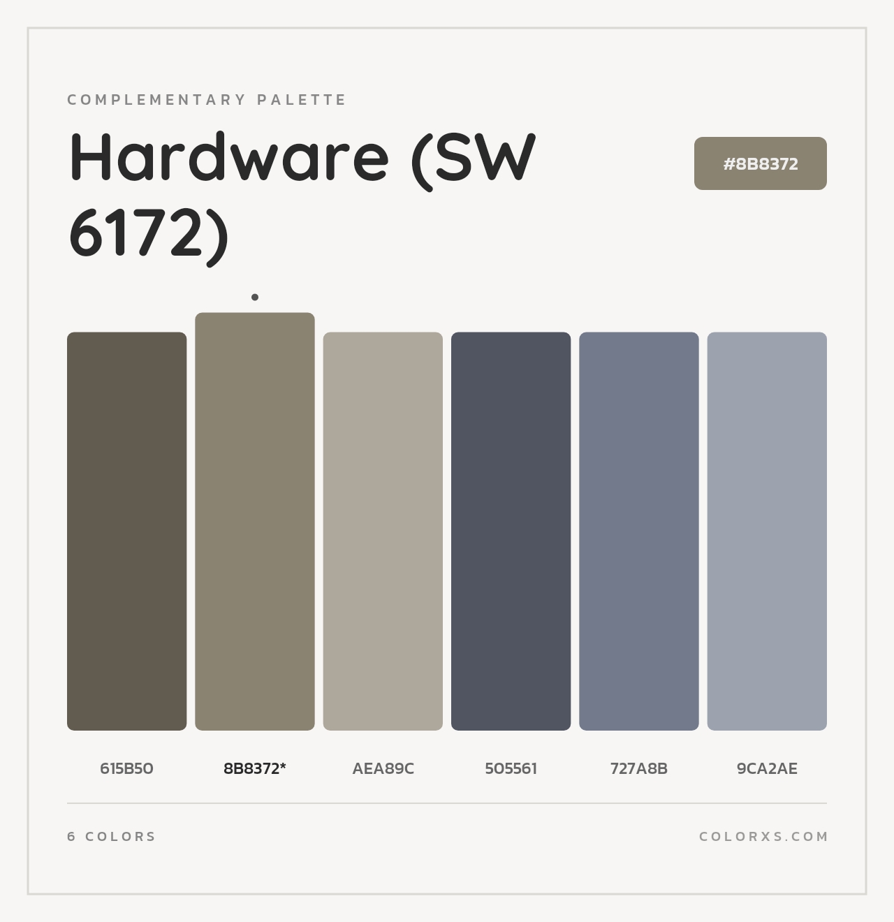 Hardware (SW 6172) - Complementary Color Palette
