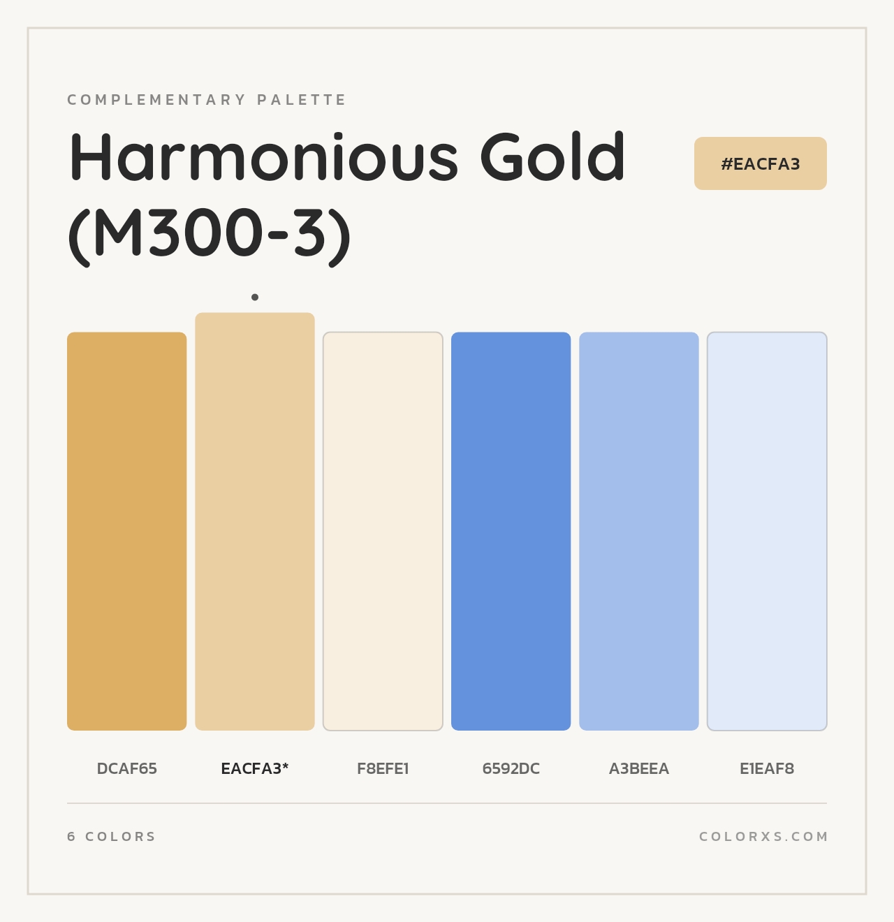 Harmonious Gold (M300-3) - Complementary Color Palette