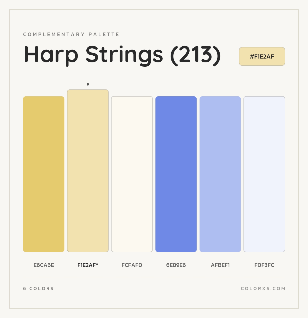 Harp Strings (213) - Complementary Color Palette