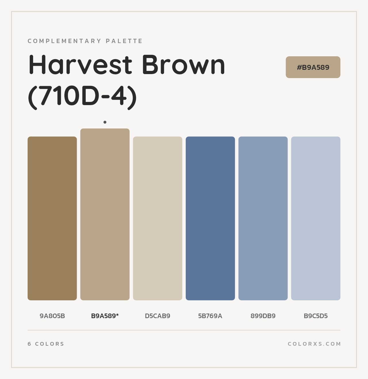 Harvest Brown (710D-4) - Complementary Color Palette