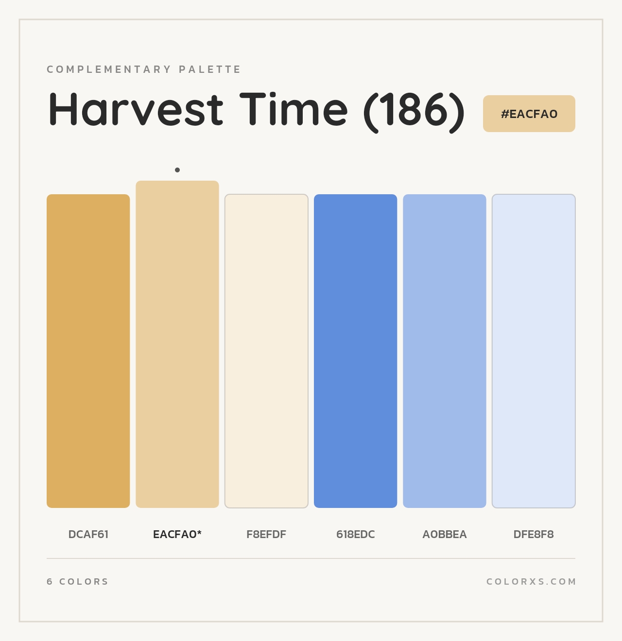 Harvest Time (186) - Complementary Color Palette