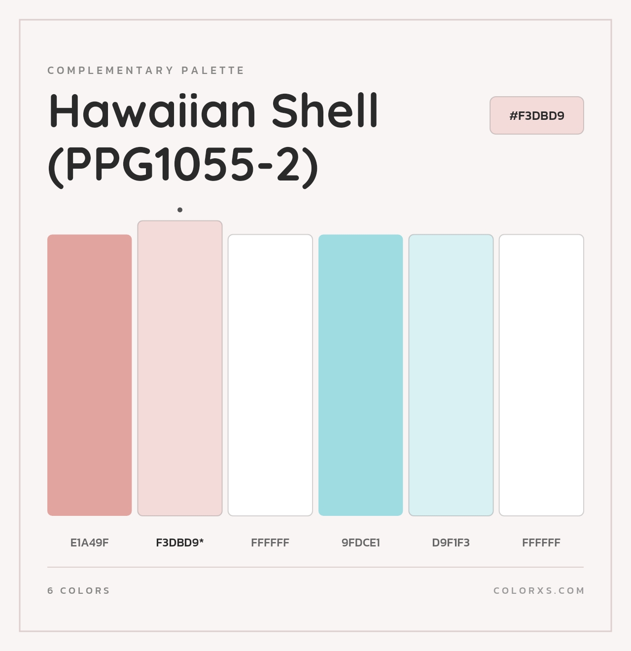 Hawaiian Shell (PPG1055-2) - Complementary Color Palette