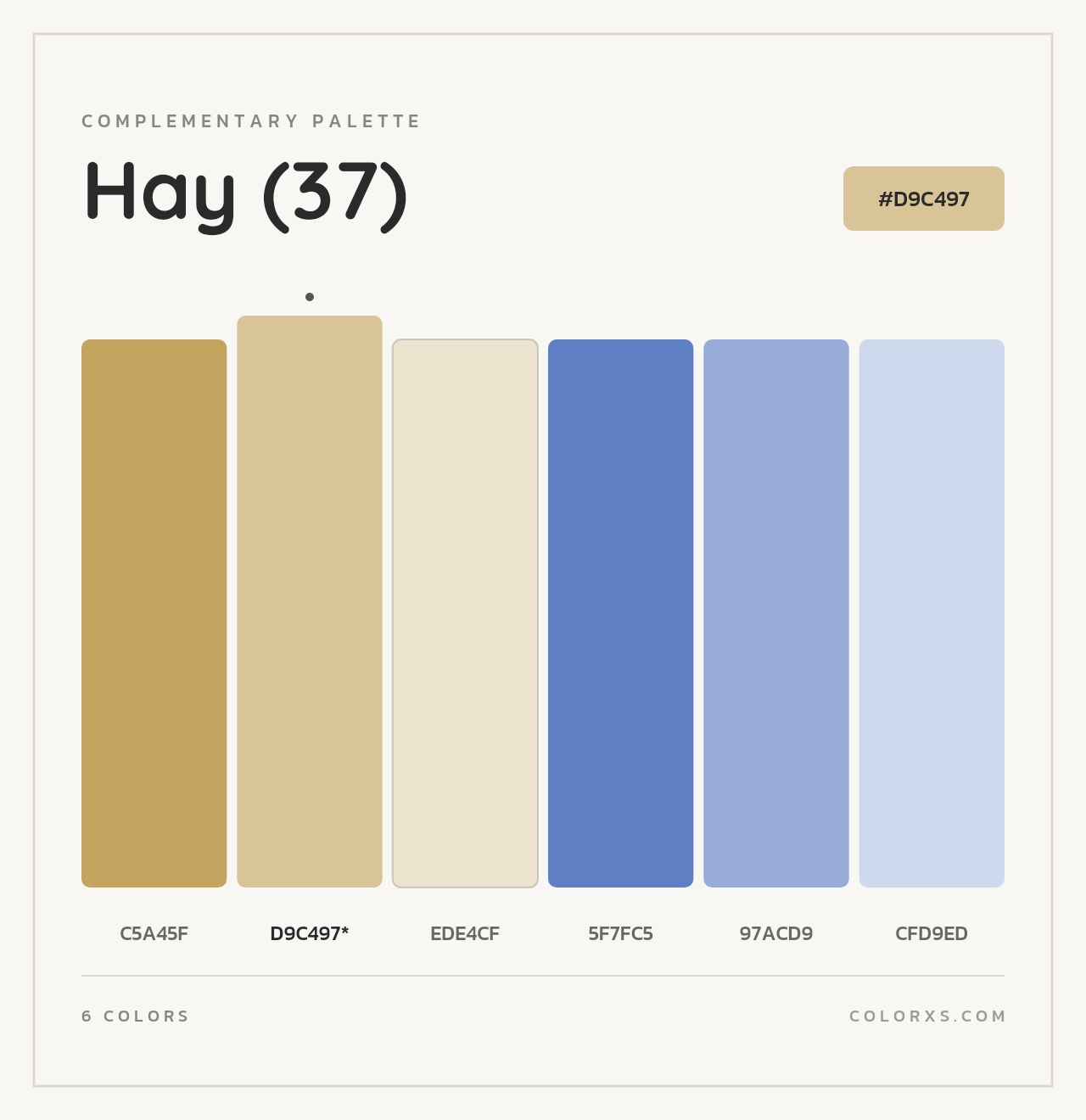 Hay (37) - Complementary Color Palette