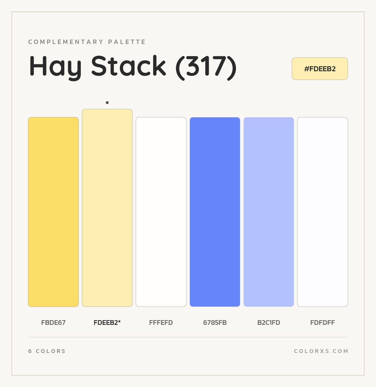 Hay Stack (317) - Complementary Color Palette