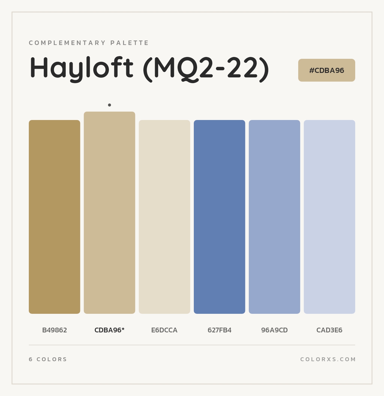 Hayloft (MQ2-22) - Complementary Color Palette