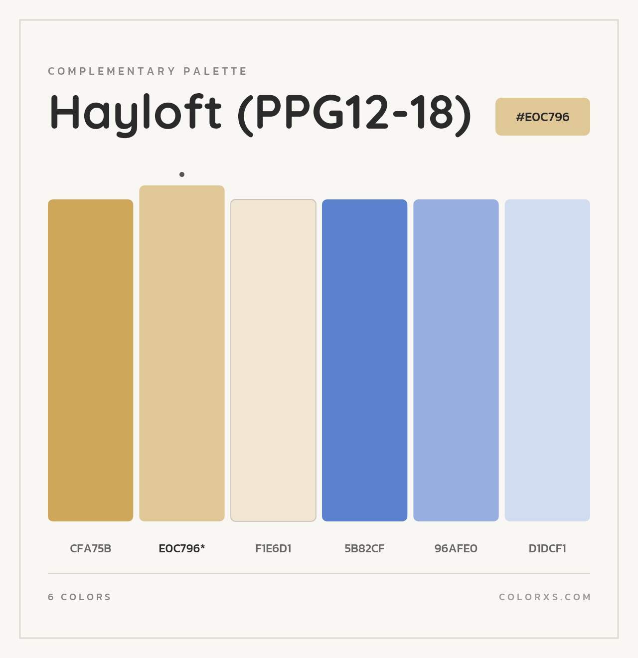 Hayloft (PPG12-18) - Complementary Color Palette