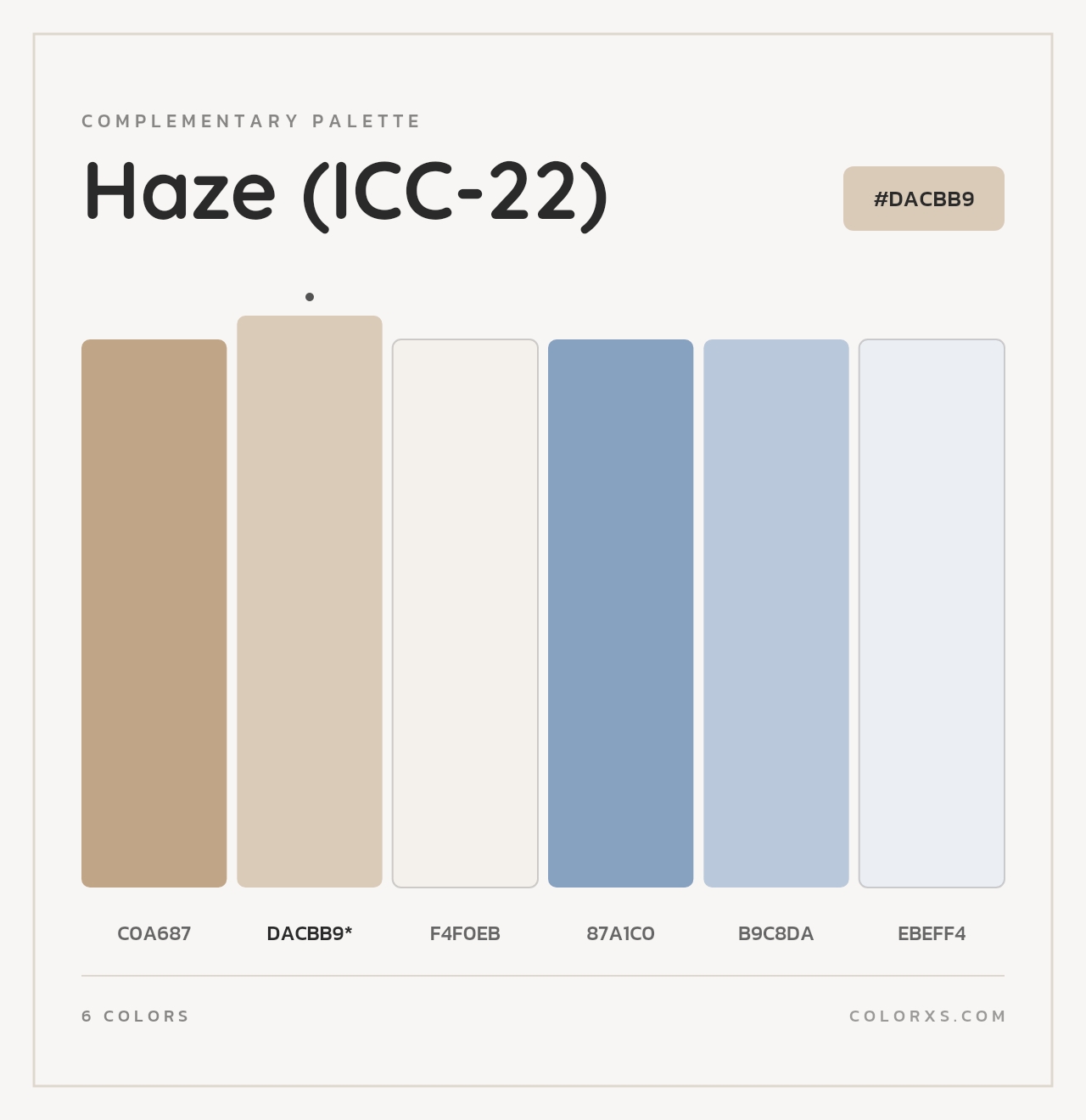 Haze (ICC-22) - Complementary Color Palette