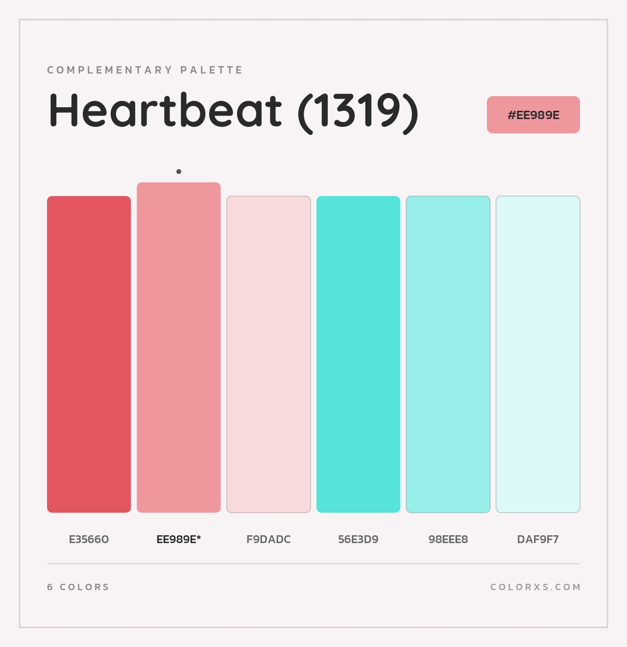 Heartbeat (1319) - Complementary Color Palette