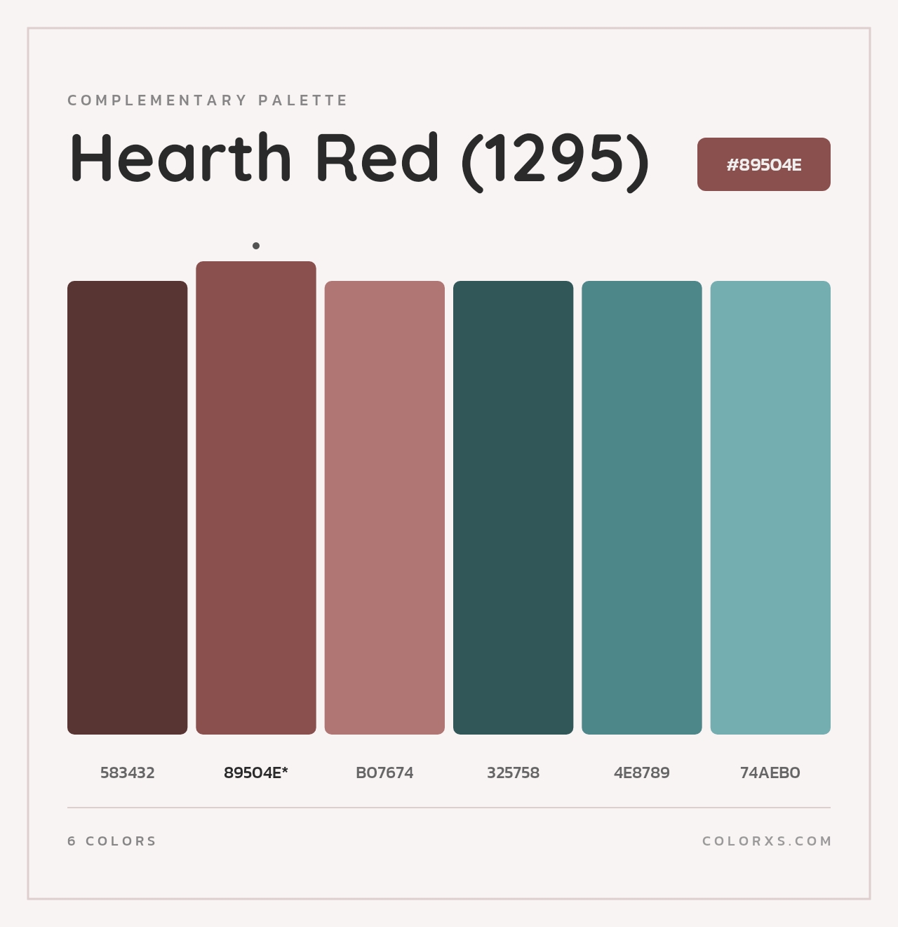 Hearth Red (1295) - Complementary Color Palette
