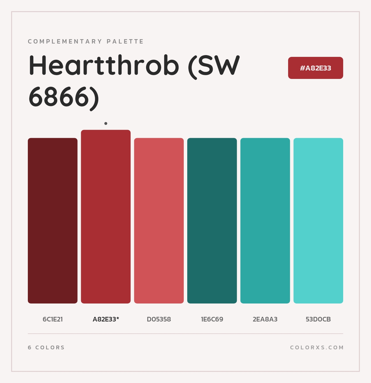 Heartthrob (SW 6866) - Complementary Color Palette