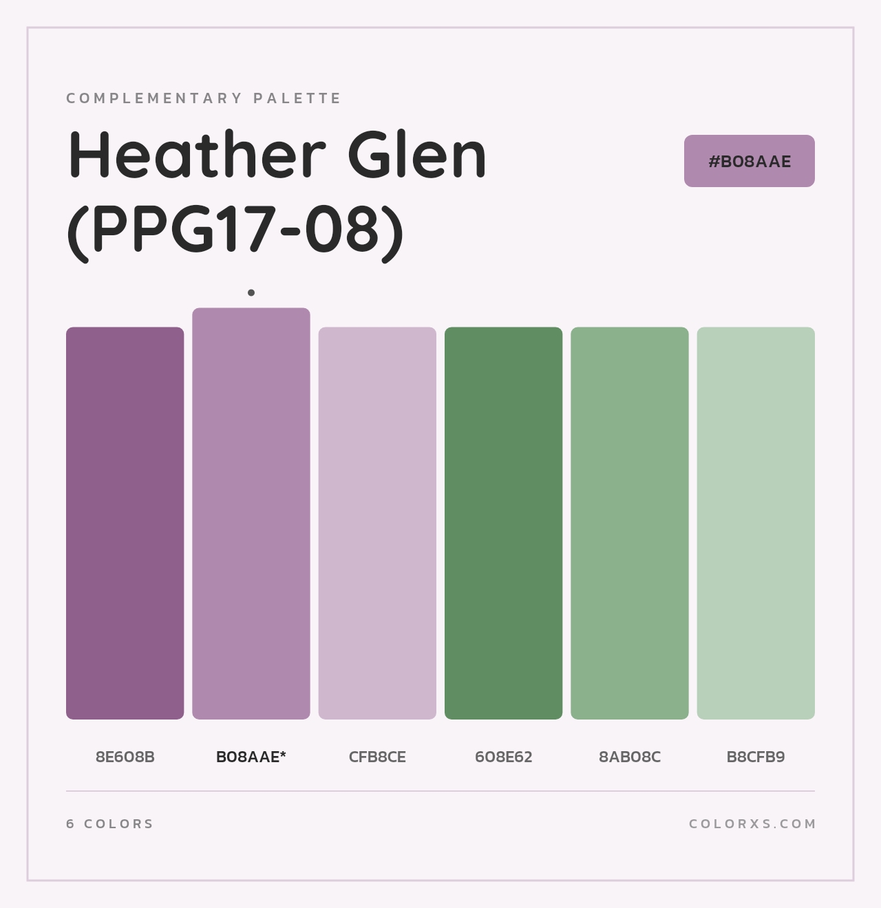 Heather Glen (PPG17-08) - Complementary Color Palette