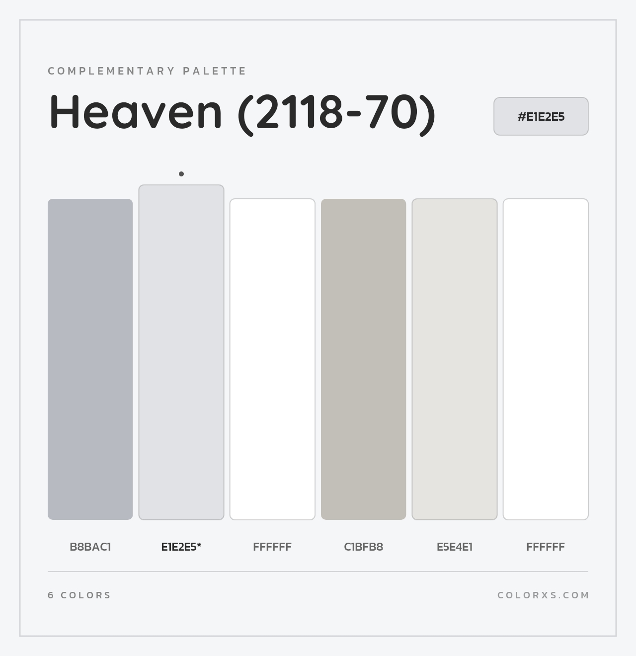 Heaven (2118-70) - Complementary Color Palette