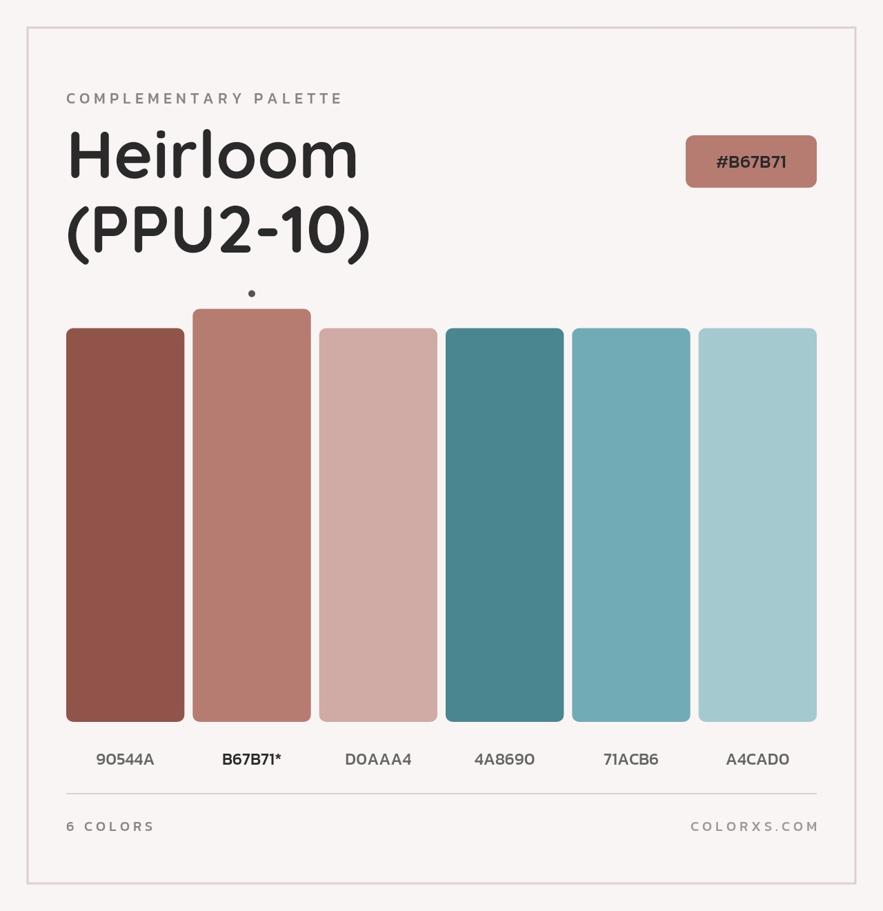 Heirloom (PPU2-10) - Complementary Color Palette