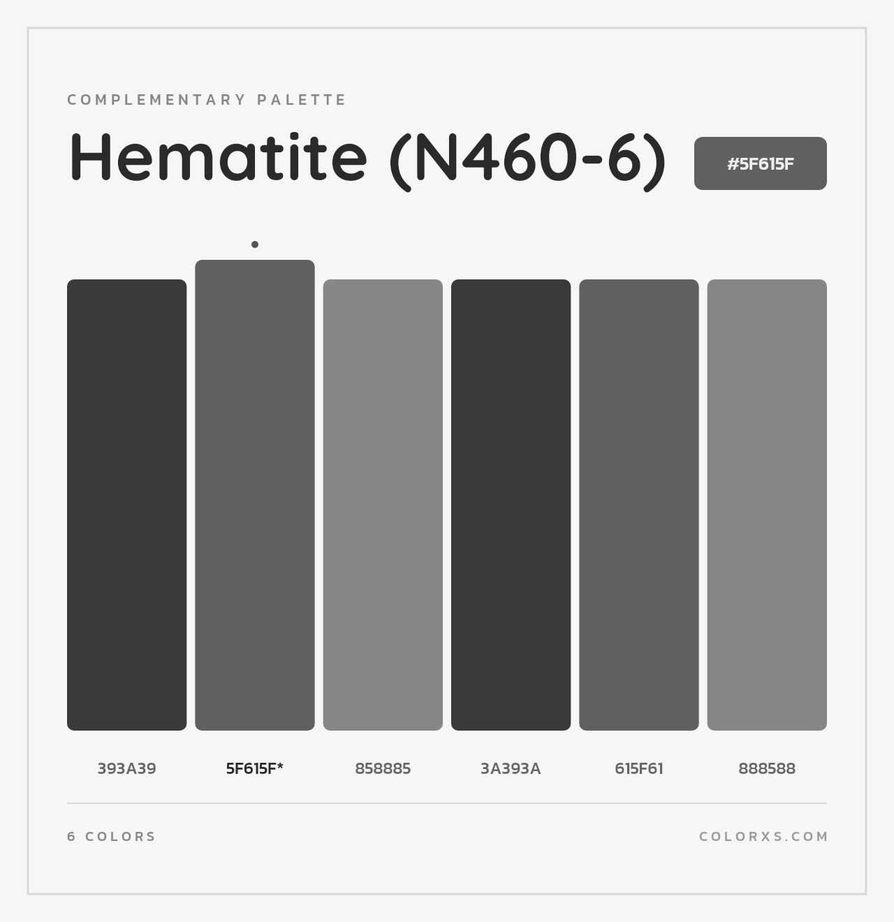 Hematite (N460-6) - Complementary Color Palette