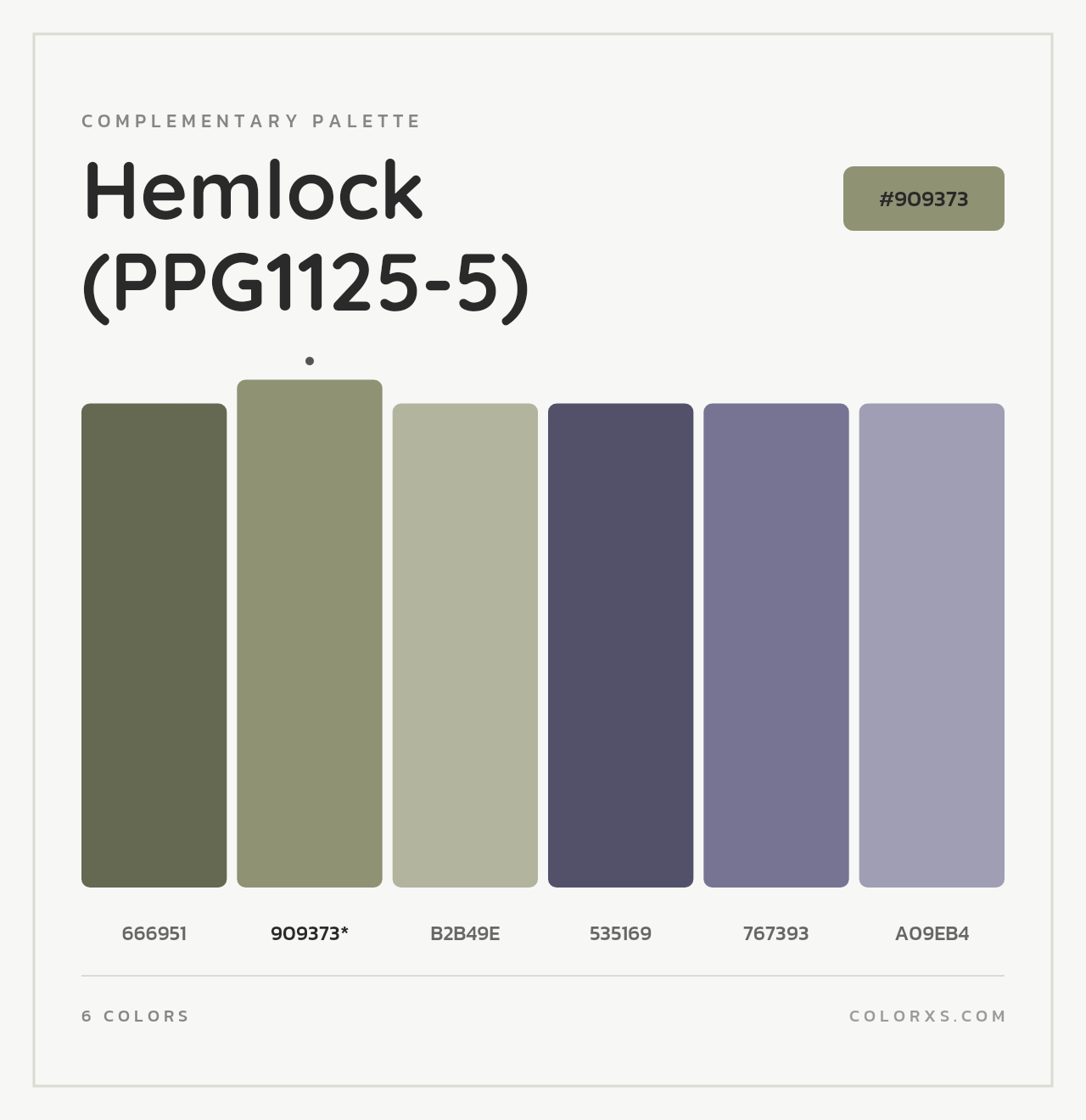 Hemlock (PPG1125-5) - Complementary Color Palette