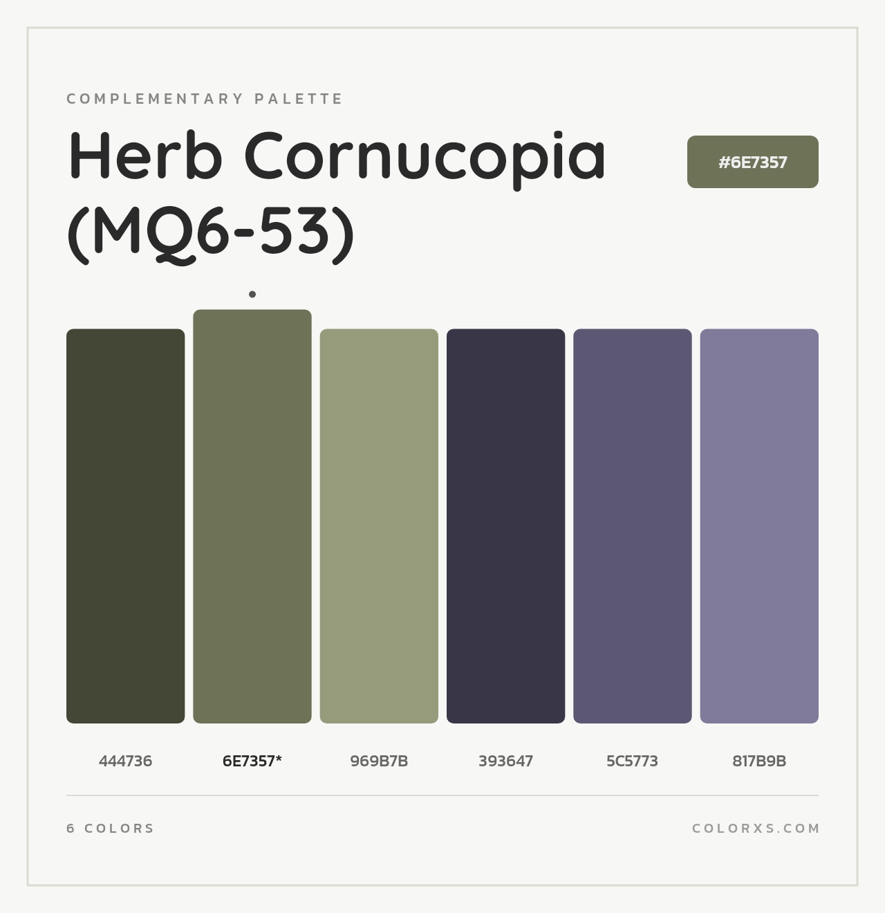Herb Cornucopia (MQ6-53) - Complementary Color Palette