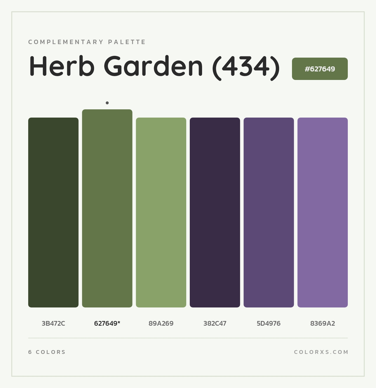 Herb Garden (434) - Complementary Color Palette