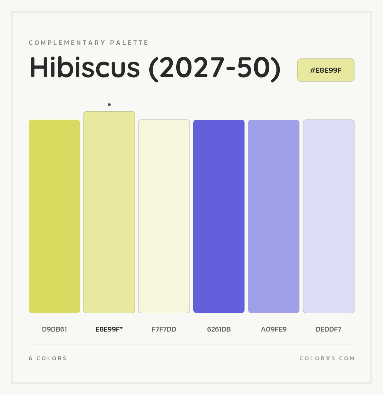 Hibiscus (2027-50) - Complementary Color Palette