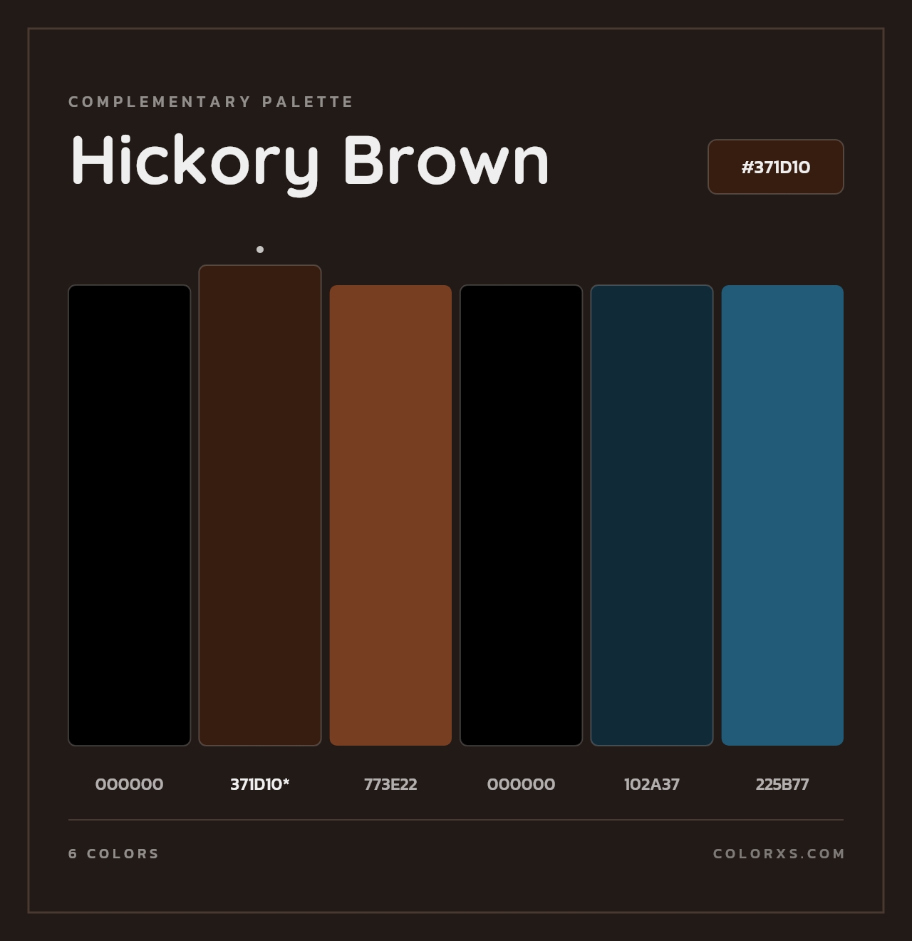 Hickory Brown - Complementary Color Palette
