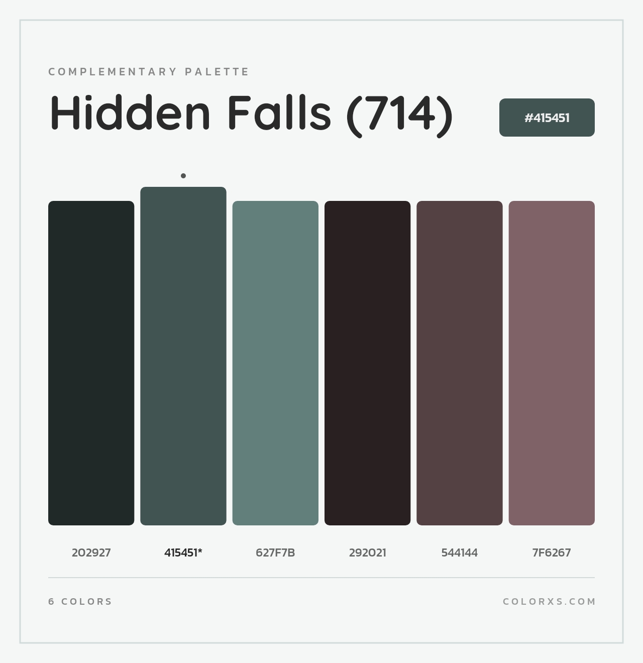 Hidden Falls (714) - Complementary Color Palette