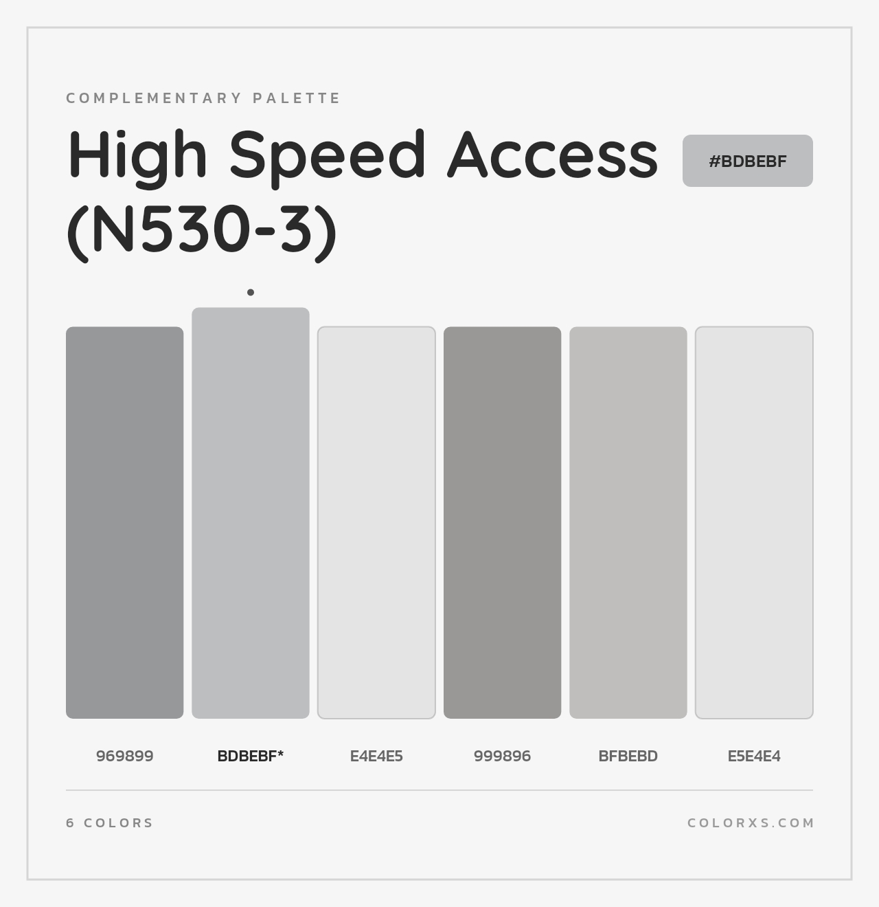 High Speed Access (N530-3) - Complementary Color Palette