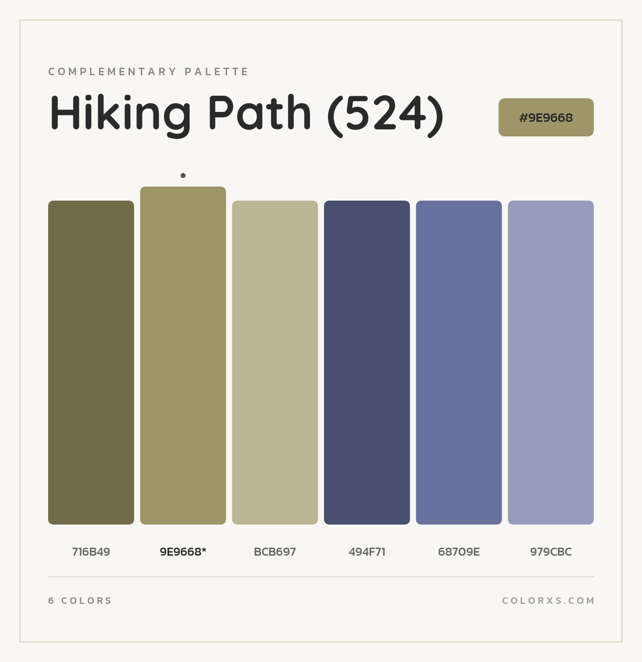 Hiking Path (524) - Complementary Color Palette