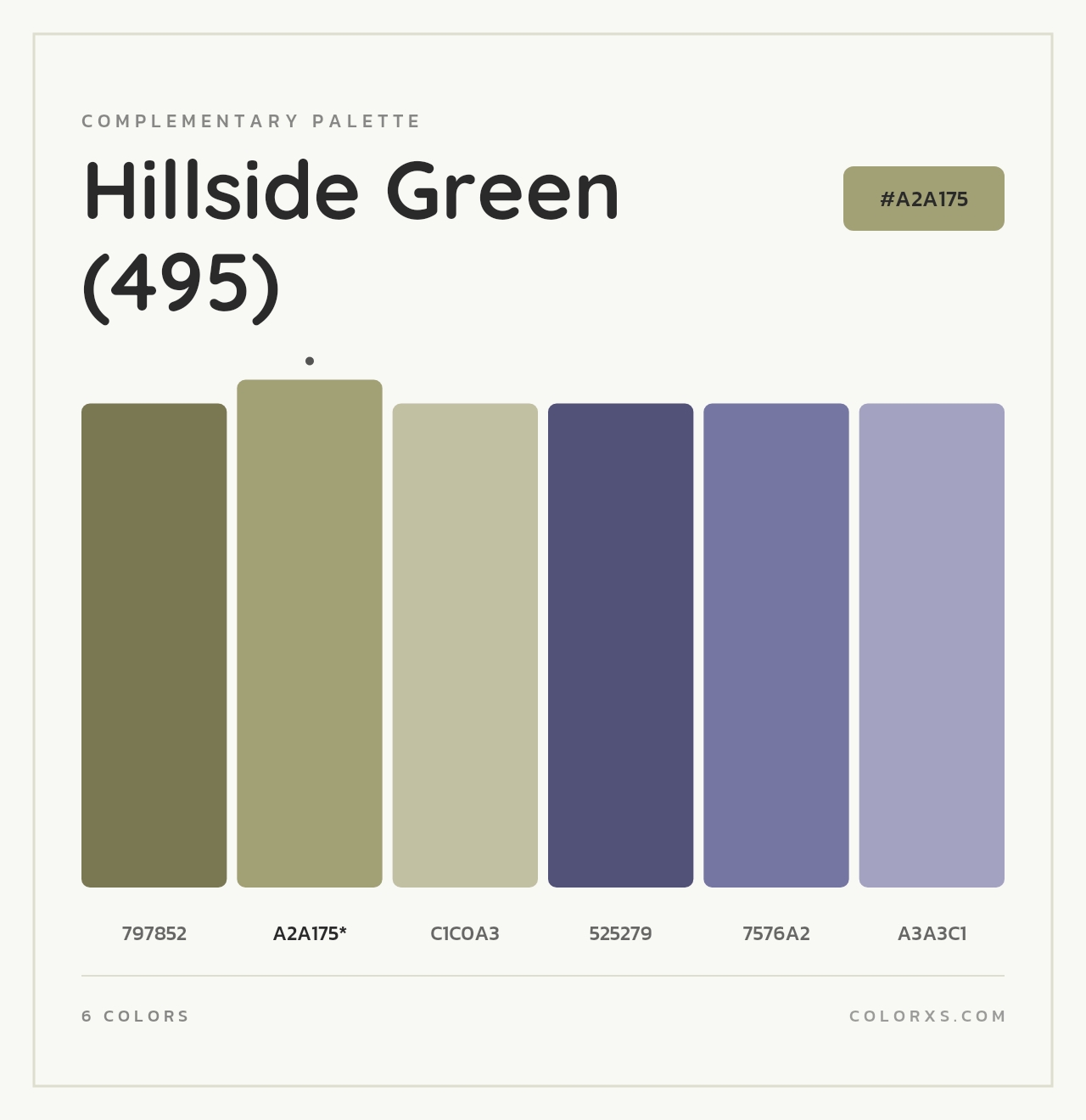 Hillside Green (495) - Complementary Color Palette