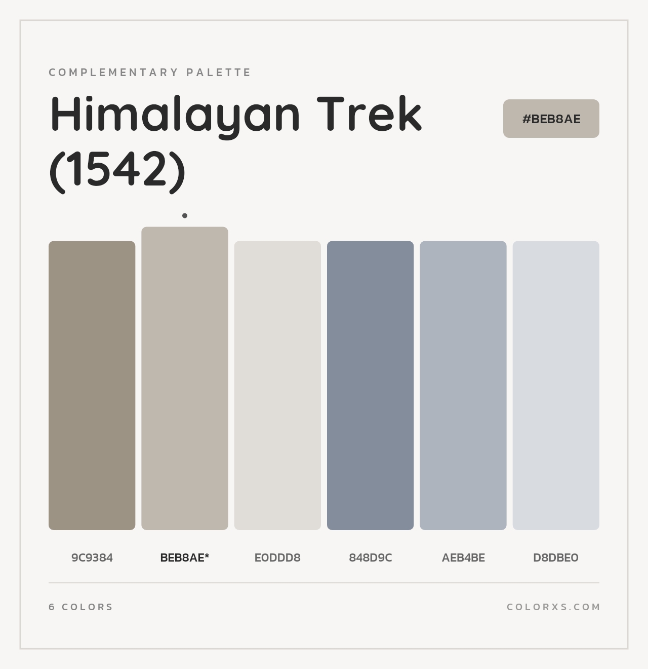 Himalayan Trek (1542) - Complementary Color Palette