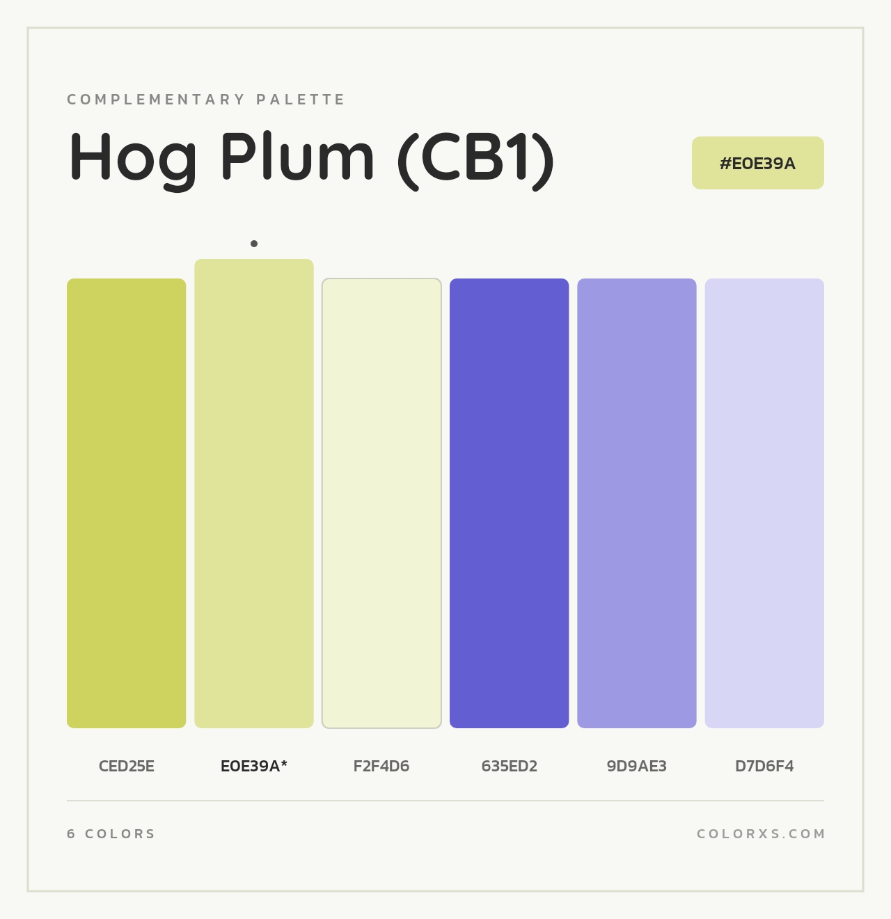Hog Plum (CB1) - Complementary Color Palette