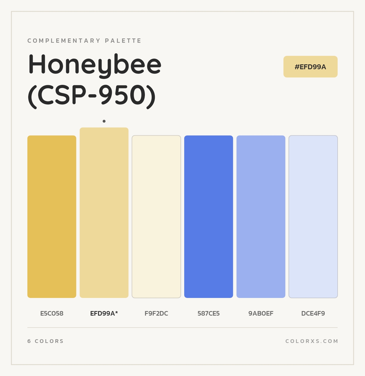 Honeybee (CSP-950) - Complementary Color Palette