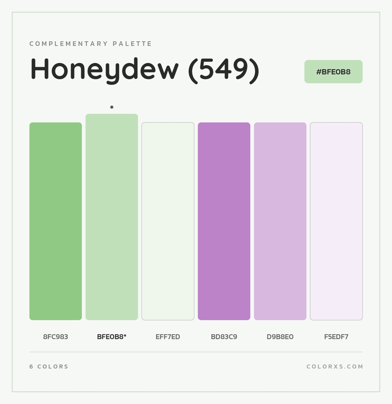 Honeydew (549) - Complementary Color Palette
