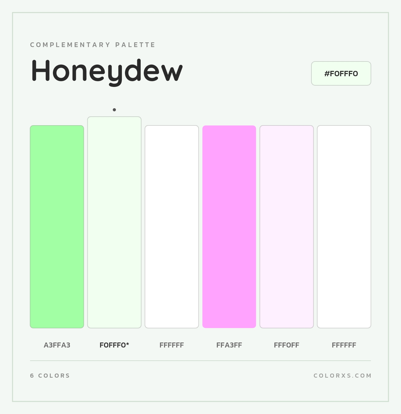 Honeydew - Complementary Color Palette