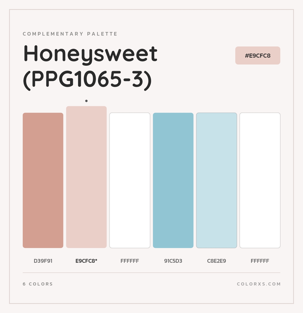 Honeysweet (PPG1065-3) - Complementary Color Palette