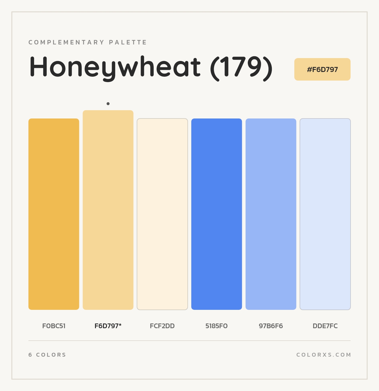 Honeywheat (179) - Complementary Color Palette