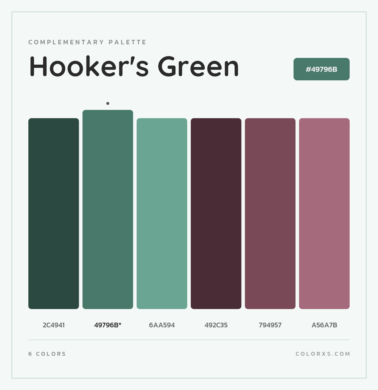 Hooker's Green - Complementary Color Palette