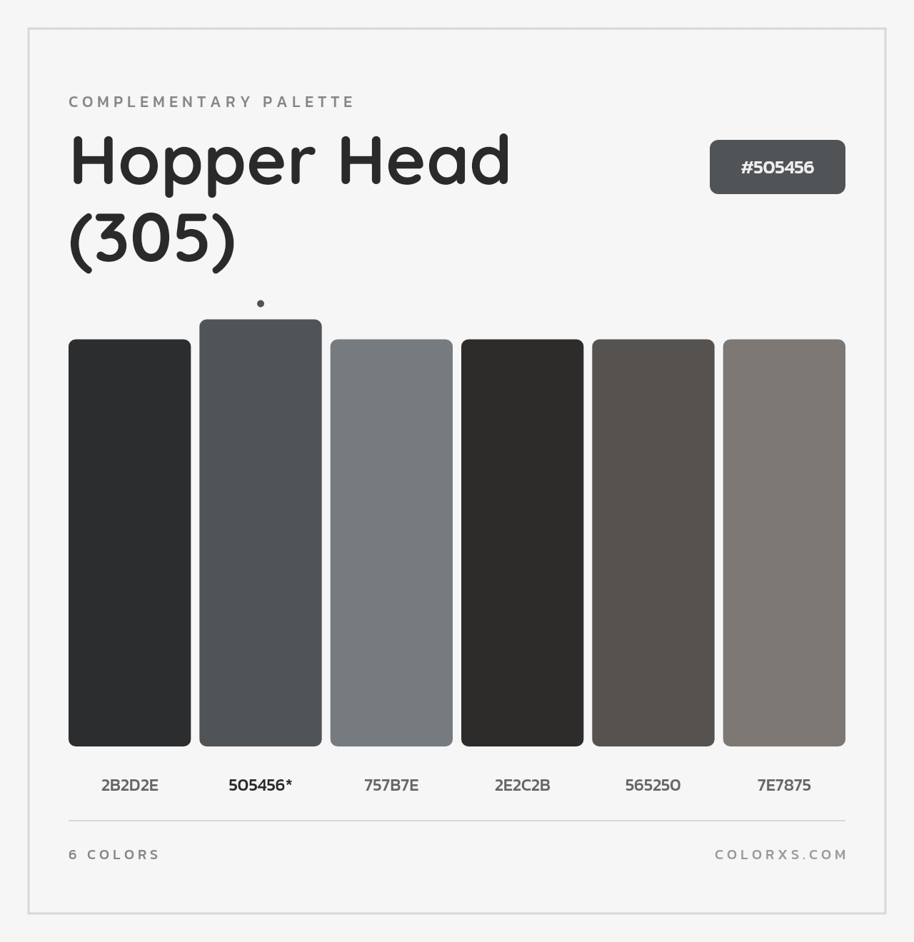 Hopper Head (305) - Complementary Color Palette