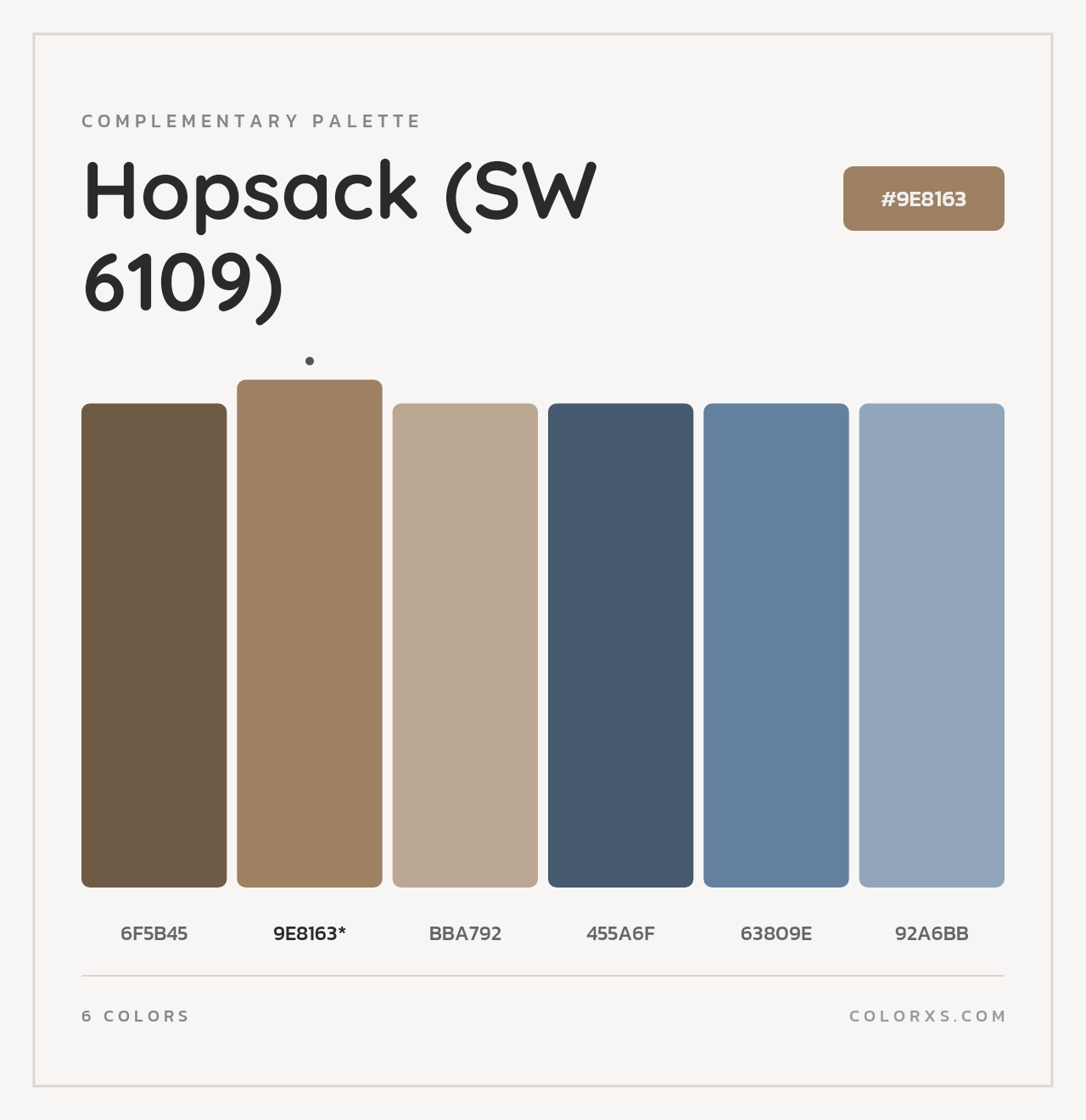 Hopsack (SW 6109) - Complementary Color Palette
