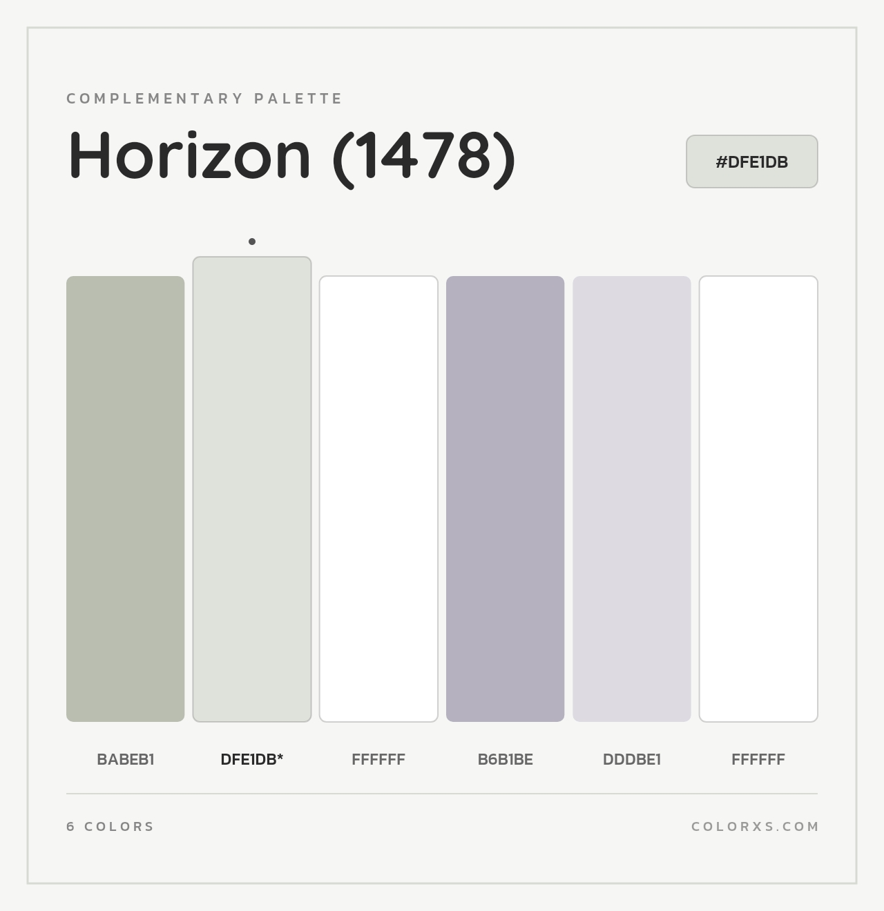 Horizon (1478) - Complementary Color Palette