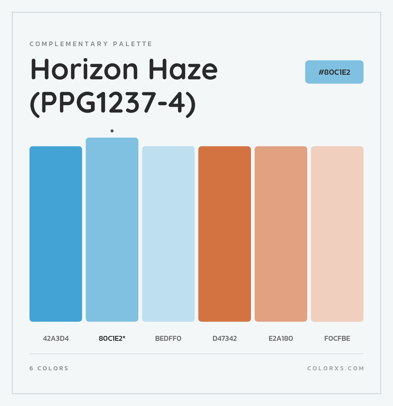 Horizon Haze (PPG1237-4) - Complementary Color Palette