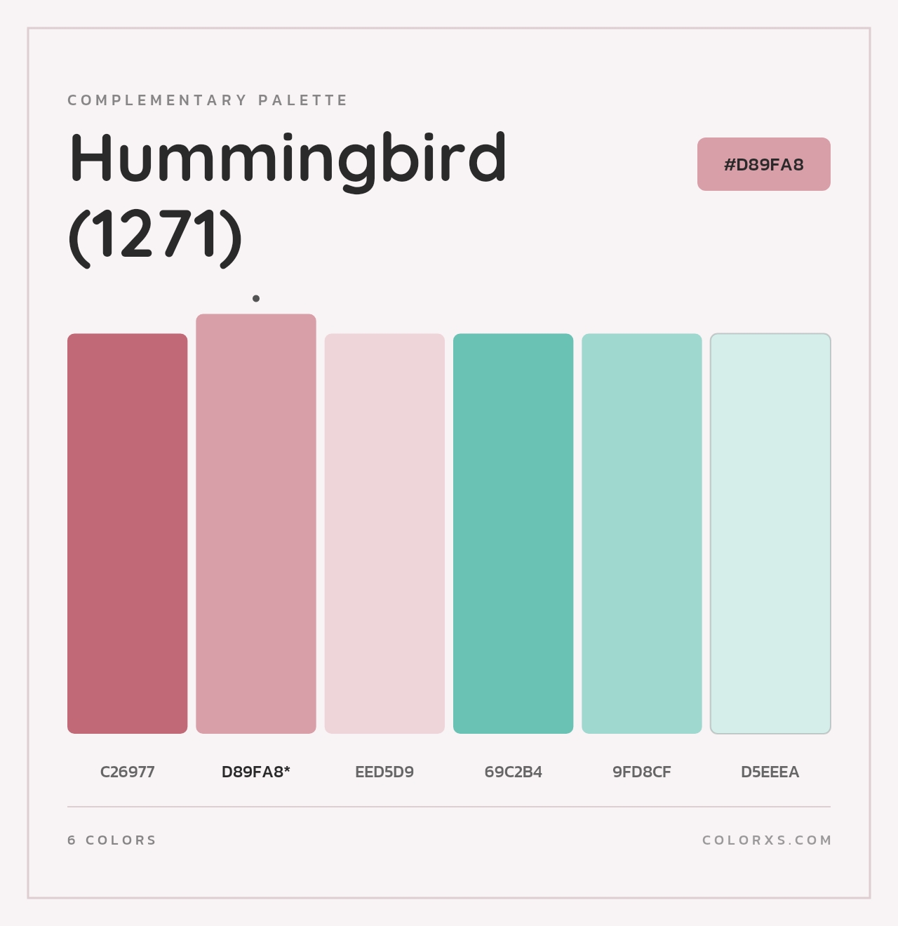 Hummingbird (1271) - Complementary Color Palette