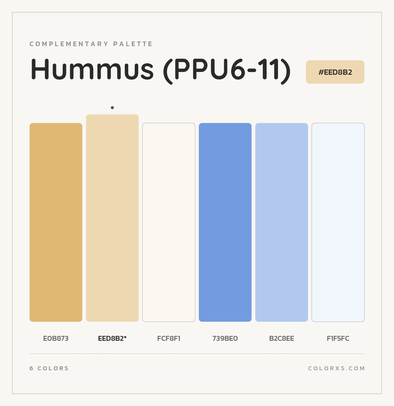 Hummus (PPU6-11) - Complementary Color Palette