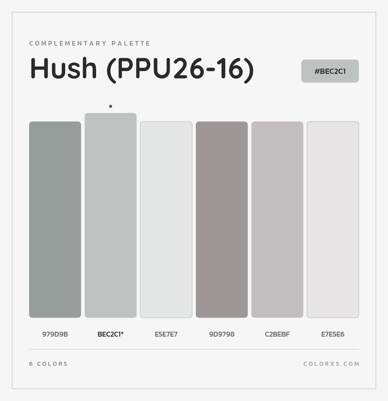 Hush (PPU26-16) - Complementary Color Palette