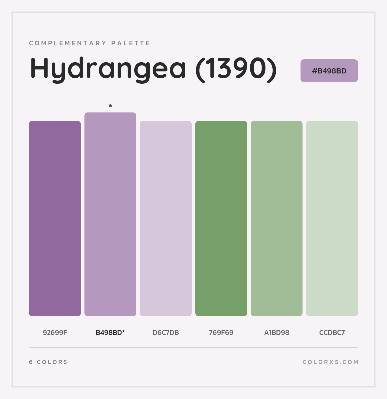 Hydrangea (1390) - Complementary Color Palette