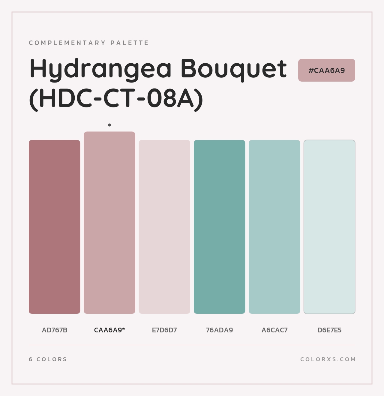 Hydrangea Bouquet (HDC-CT-08A) - Complementary Color Palette