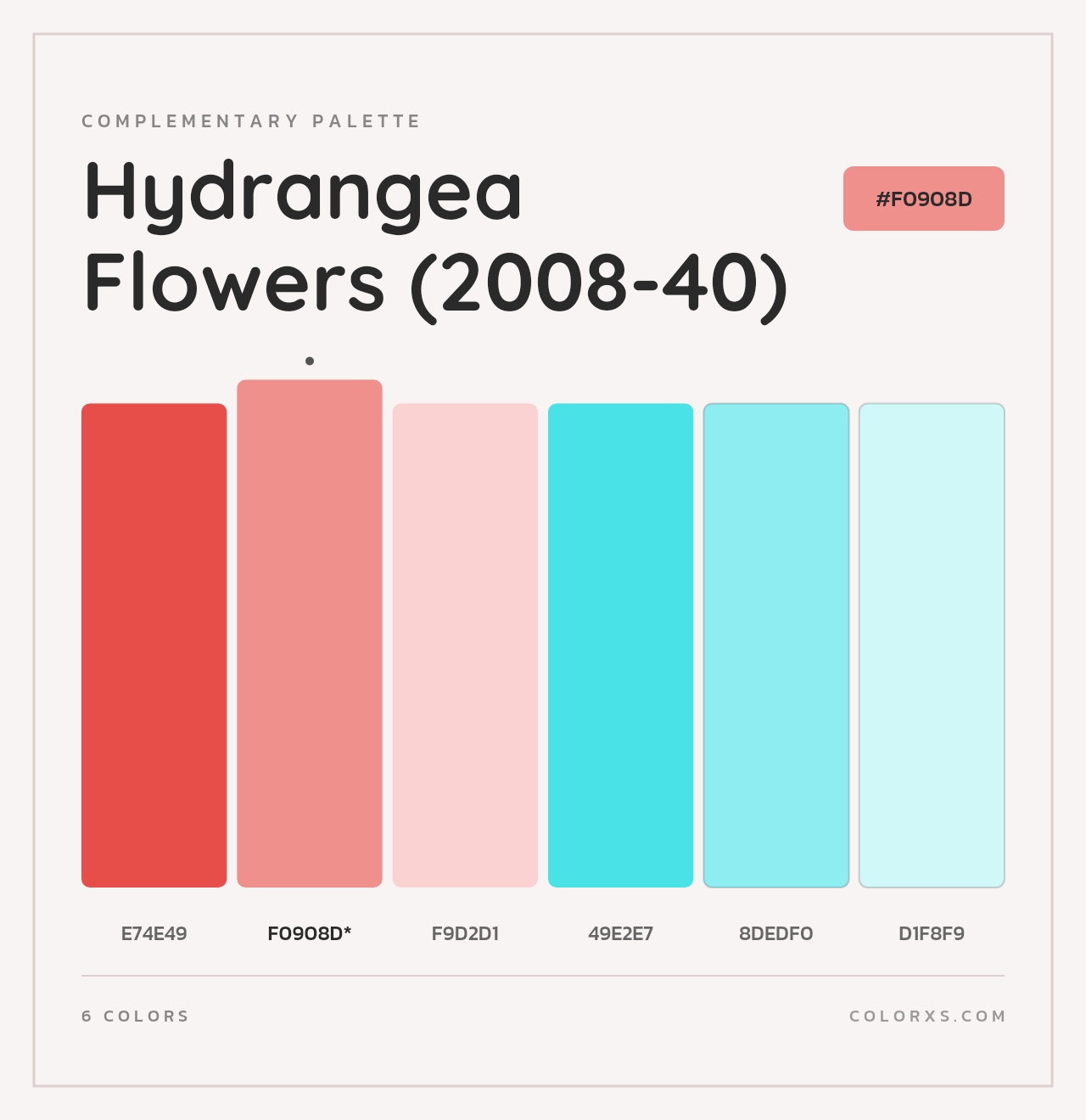 Hydrangea Flowers (2008-40) - Complementary Color Palette